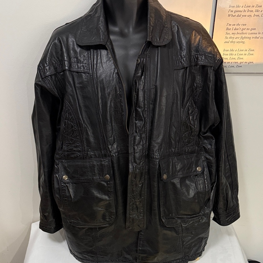 Black Leather Men's Jacket